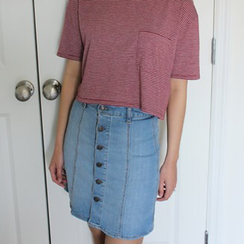 🌻 3 FOR 15🌻 Jean / Denim A-Line Button Up Skirt